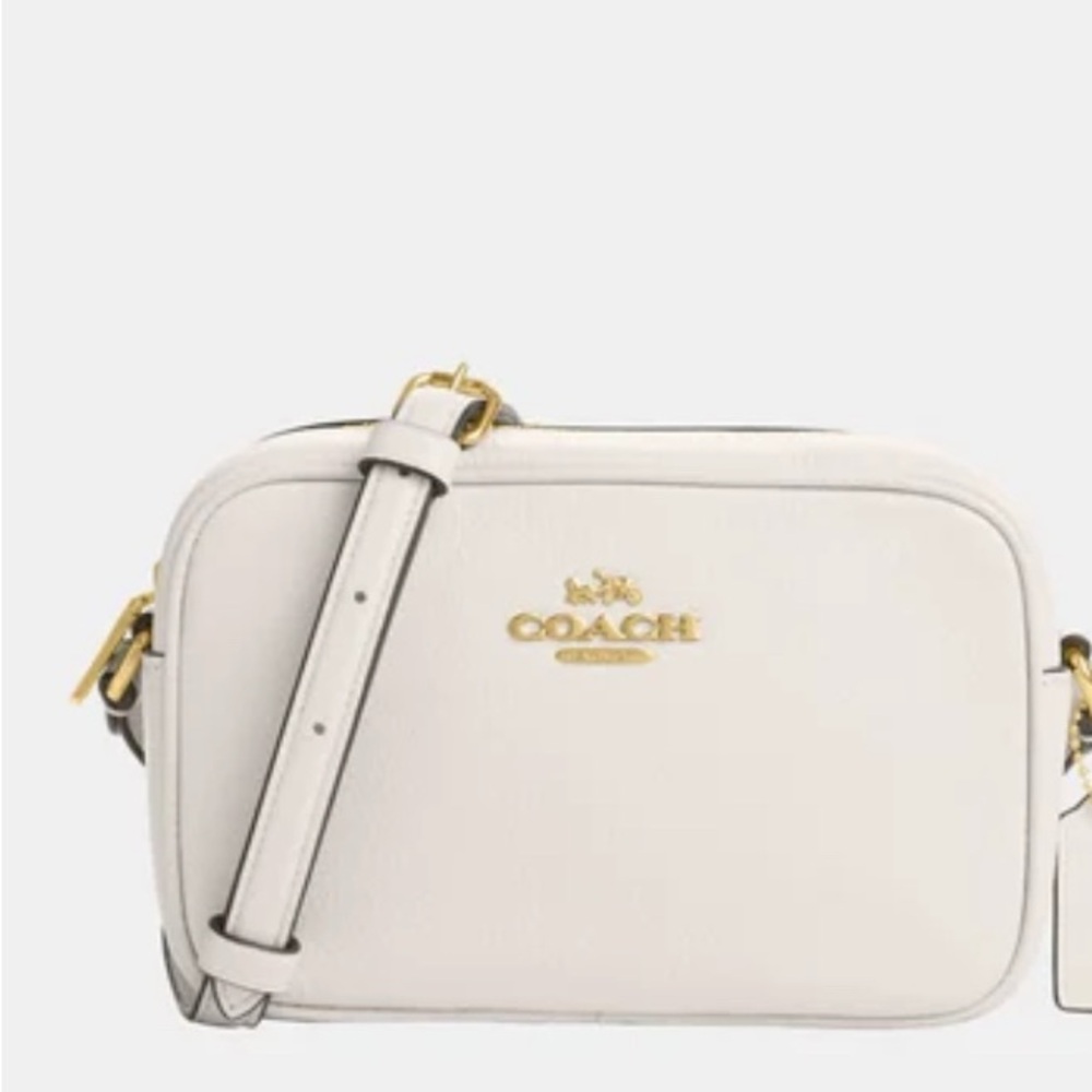 Coach Ivory Crossbody Bag with Gold Accents